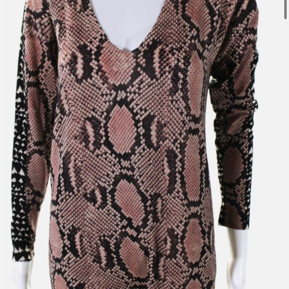Stella McCartney Multicolor Wool Snake Tunic V-Neck Sweater XS MSRP $1,080 - Picture 5 of 5